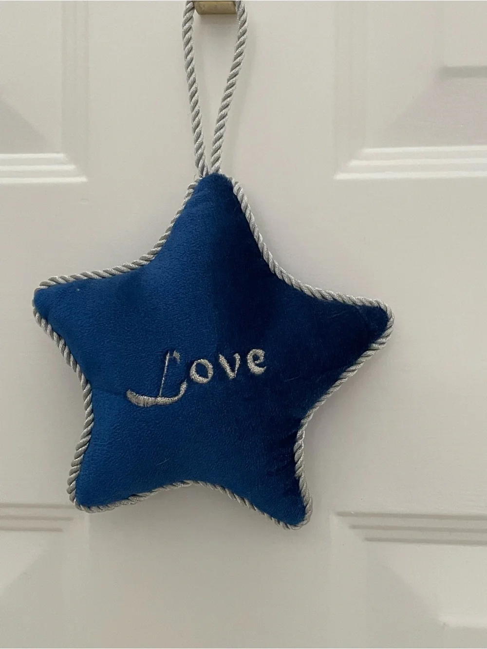 Plush Velvet “Love” Star Shaped Hanging Decor